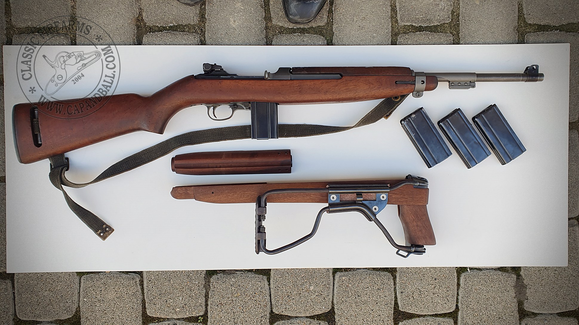 US M1 Carbine és Luger P08 lőfegyverek készleten