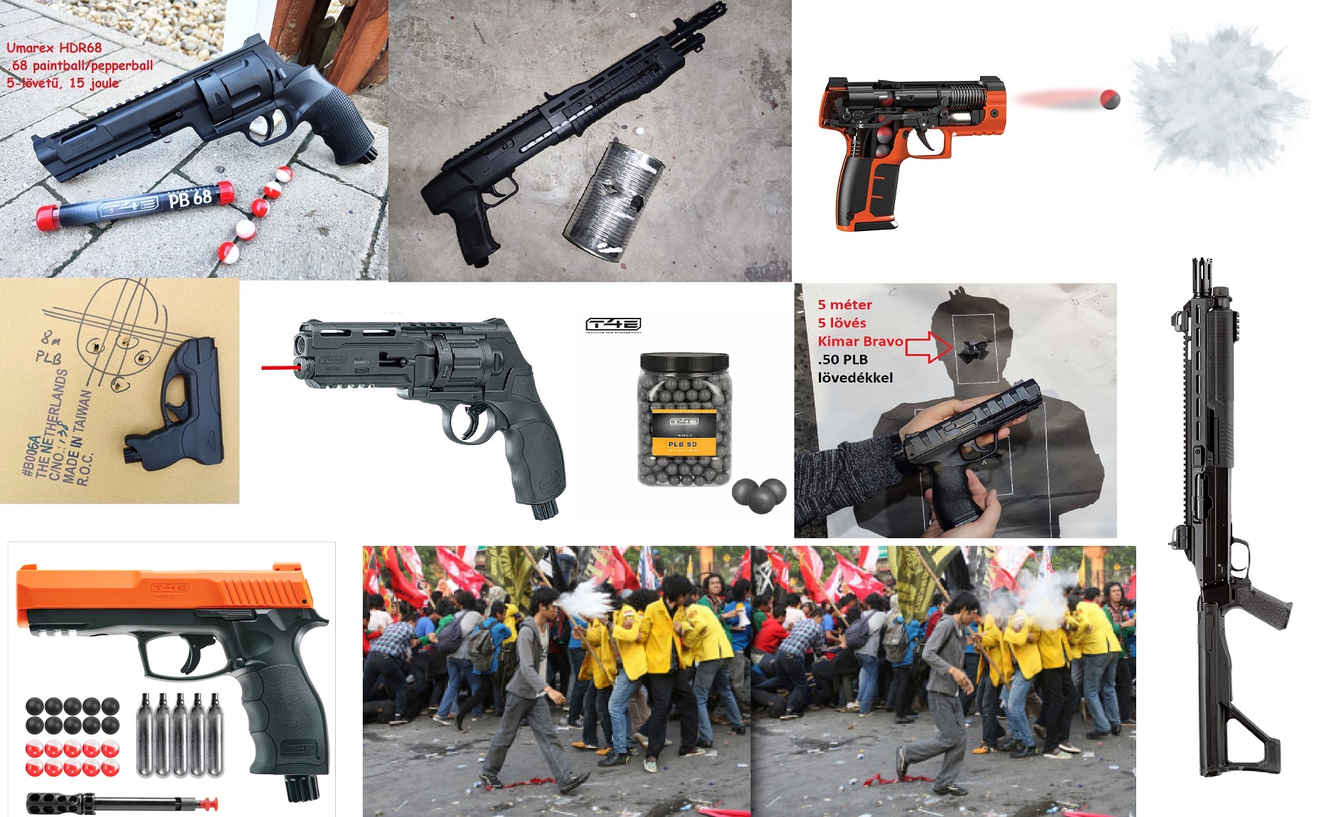 Röviden: Paintball/Pepperball-kilövők - előnyök és hátrányok
