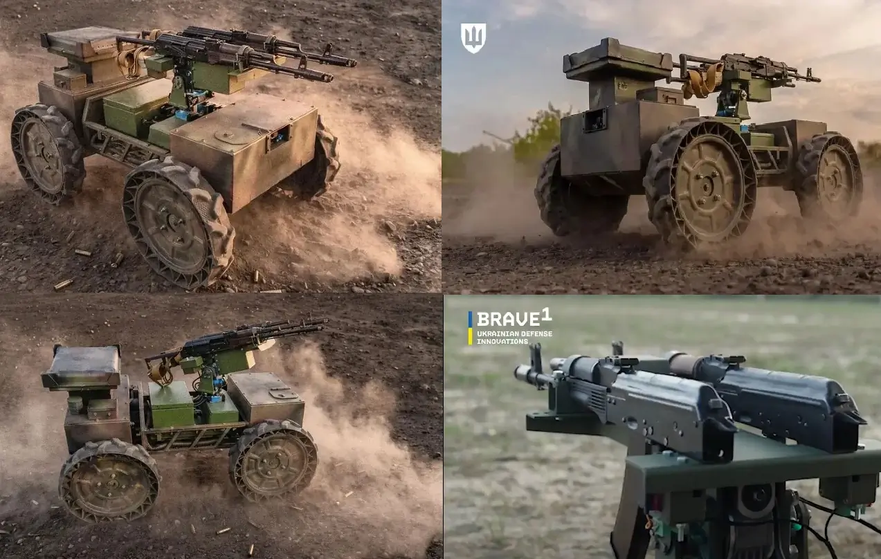 Brave1: költséghatékony Ugv robot 2 db Kalasnyikovval